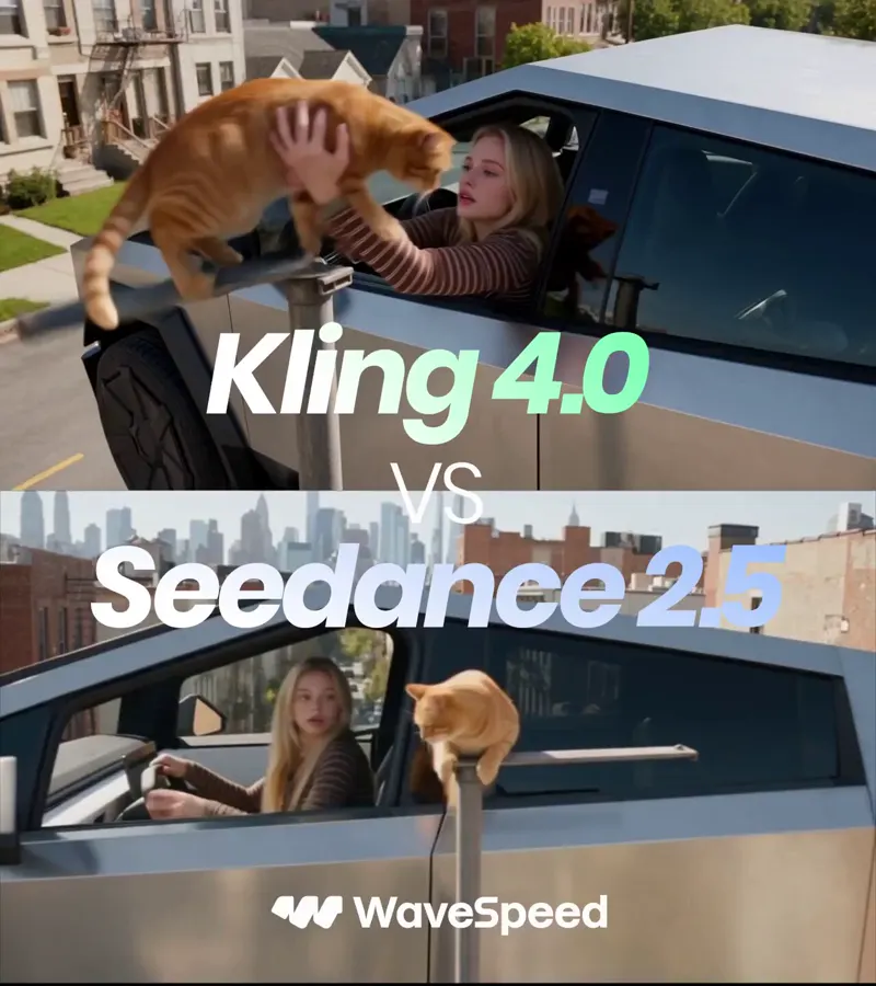 Flying car saves a kitten, Kling 4.0 vs Seedance 2.5: Kling 4.0 vs Seedance 2.5
