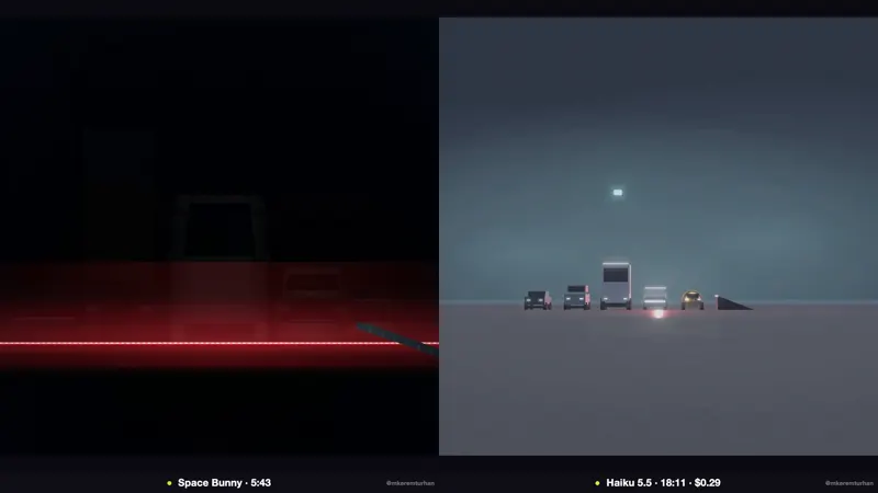 Tesla Roadster kickflip, M3.1 Flash vs Haiku: MiniMax M3.1 Flash vs Claude Haiku 5.5