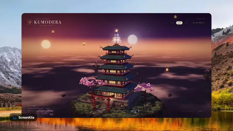 Voxel pagoda from a vague prompt, DeepSeek V4.1 Flash 1017: DeepSeek V4.1 Flash 1017 (solo run)