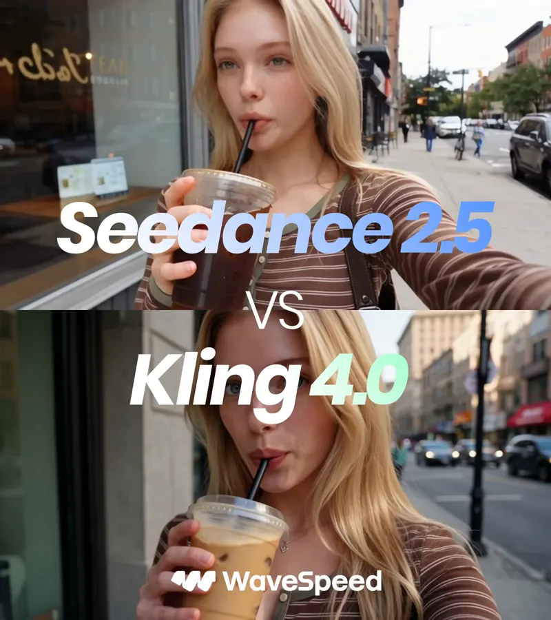 Handheld street vlog with an iced coffee: Seedance 2.5 vs Kling 4.0