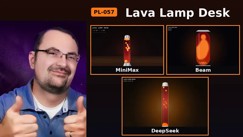 Lava lamp: MiniMax M3.1 Flash vs Beam 1.0 vs DeepSeek: MiniMax M3.1 Flash vs Beam 1.0 vs DeepSeek V4 Flash 0731