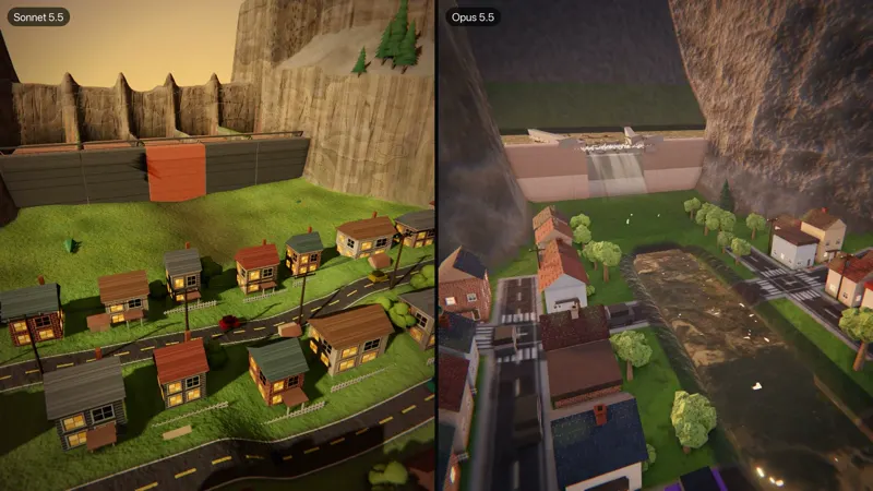 Flood city, Claude Sonnet 5.5 vs Claude Opus 5.5: Claude Sonnet 5.5 vs Claude Opus 5.5