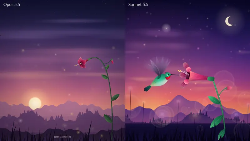 Same prompt, Claude Opus 5.5 vs Claude Sonnet 5.5: Claude Opus 5.5 vs Claude Sonnet 5.5