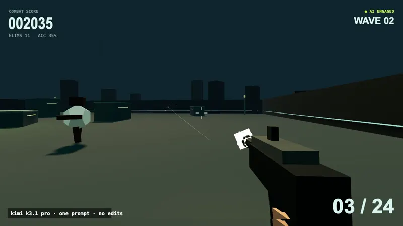 One-shot FPS game, Claude Opus 5.5 vs Kimi K3.1 Pro: Claude Opus 5.5 vs Kimi K3.1 Pro