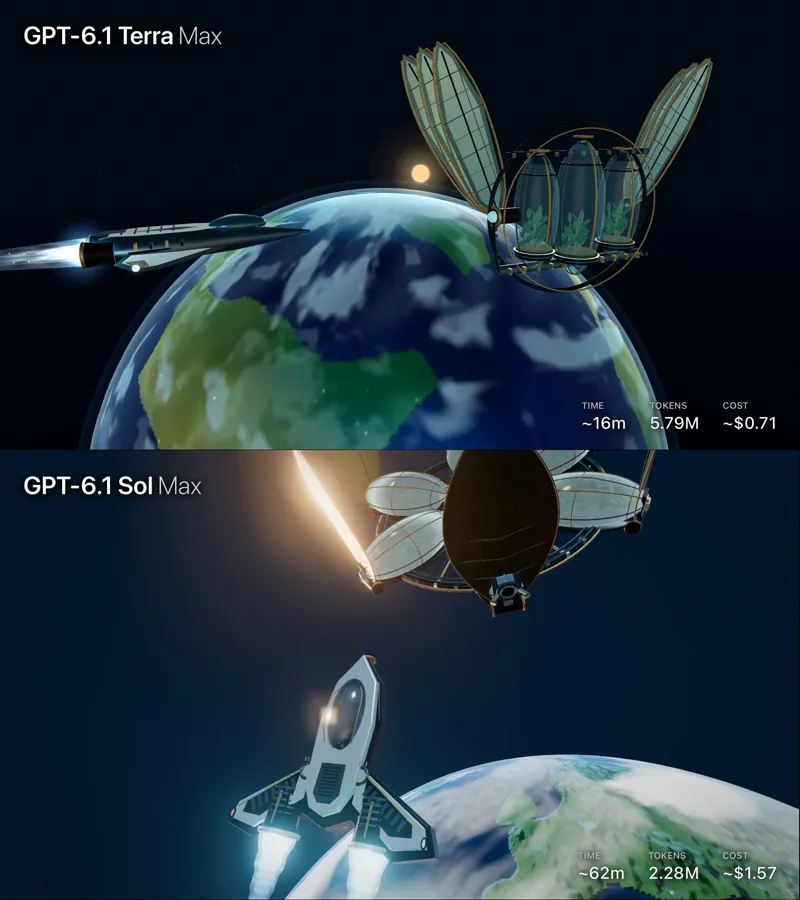 Mechanical butterfly, GPT-6.1 Terra vs GPT-6.1 Sol: GPT-6.1 Terra vs GPT-6.1 Sol