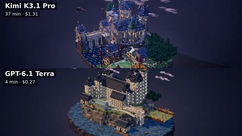 Voxel Hogwarts, Kimi K3.1 Pro vs GPT-6.1 Terra: Kimi K3.1 Pro vs GPT-6.1 Terra