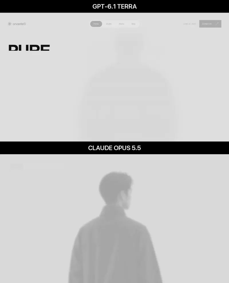Agency landing page, GPT-6.1 Terra vs Claude Opus 5.5: GPT-6.1 Terra vs Claude Opus 5.5