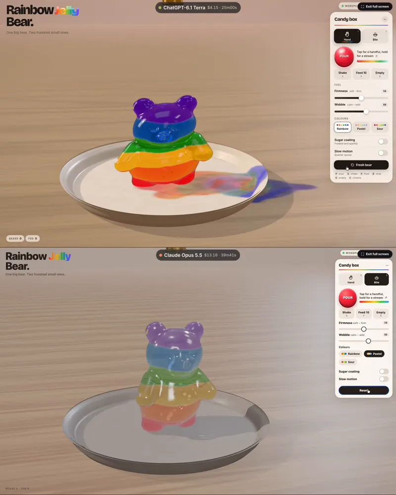 Rainbow jelly bear, GPT-6.1 Terra vs Claude Opus 5.5: GPT-6.1 Terra vs Claude Opus 5.5